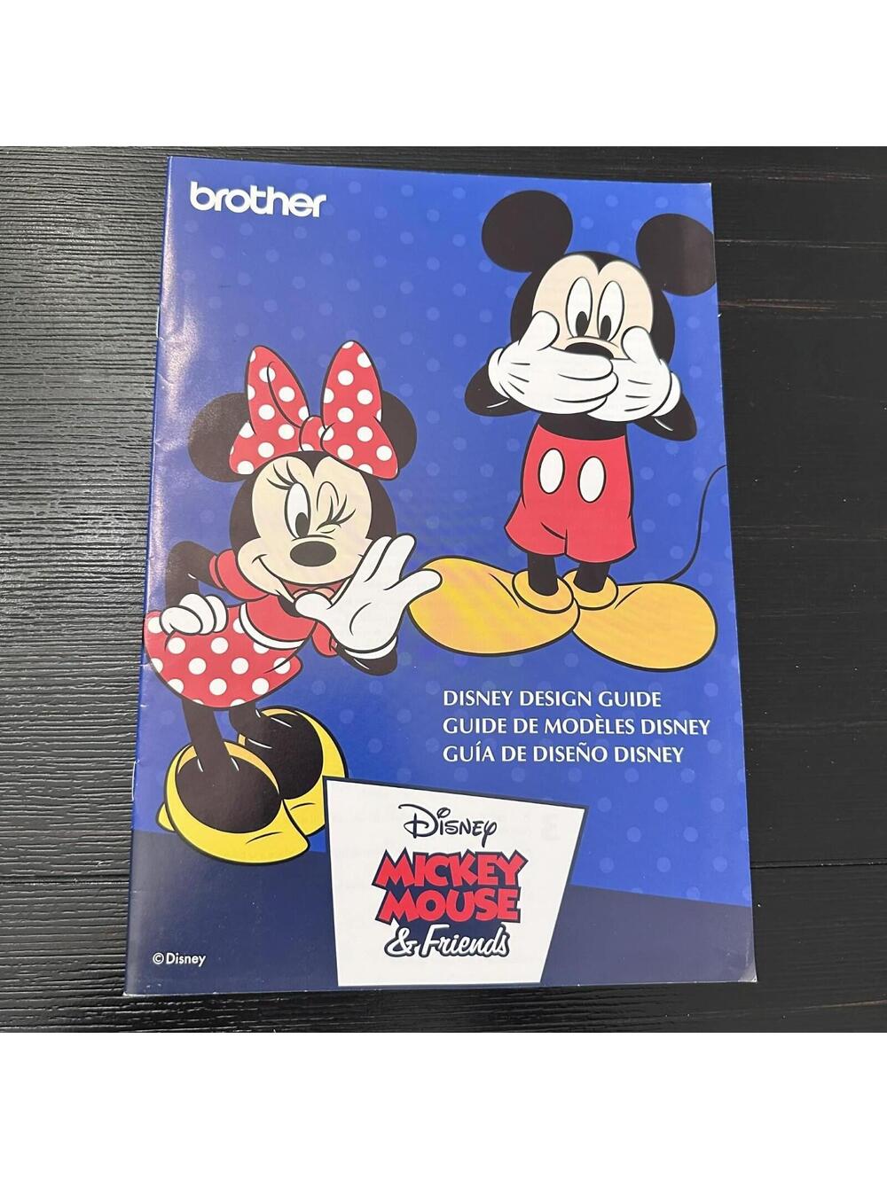 Brother Disney Design Guide Mickey Mouse Friends Embroidery Pattern Book EUC